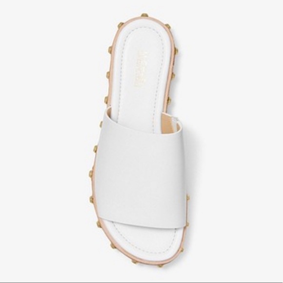 michael kors ellen leather slide sandal